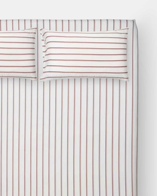 Fitted Sheet Set - Pajama Stripes in Oak