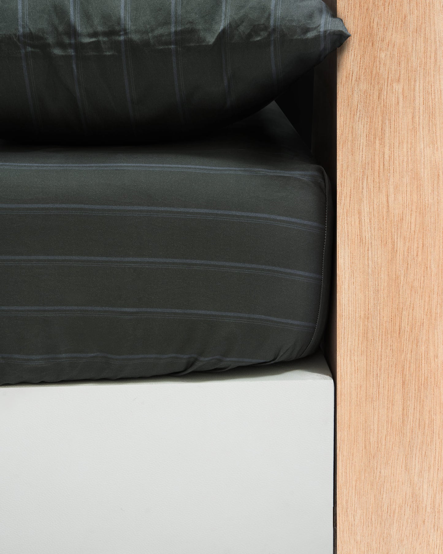 Fitted Sheet - Pajama Stripes in Forest