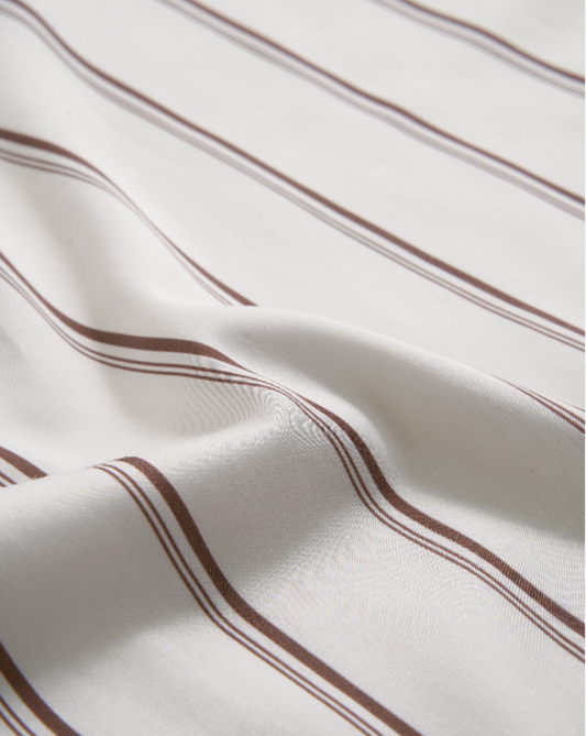 Fitted Sheet - Pajama Stripes in Oak