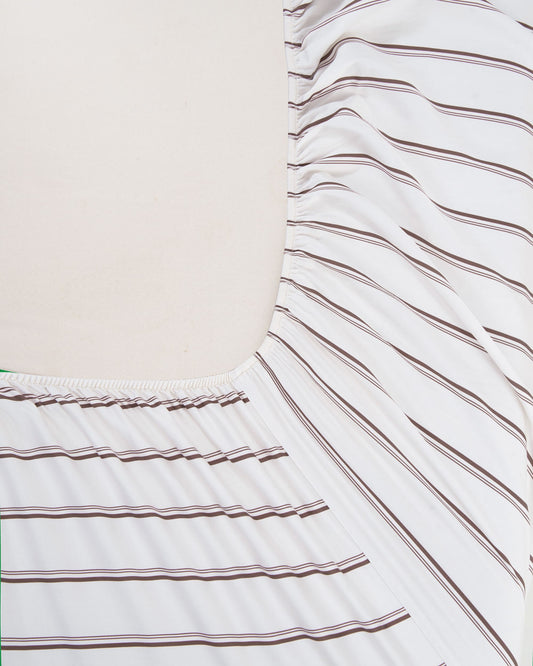 Fitted Sheet - Pajama Stripes in Oak