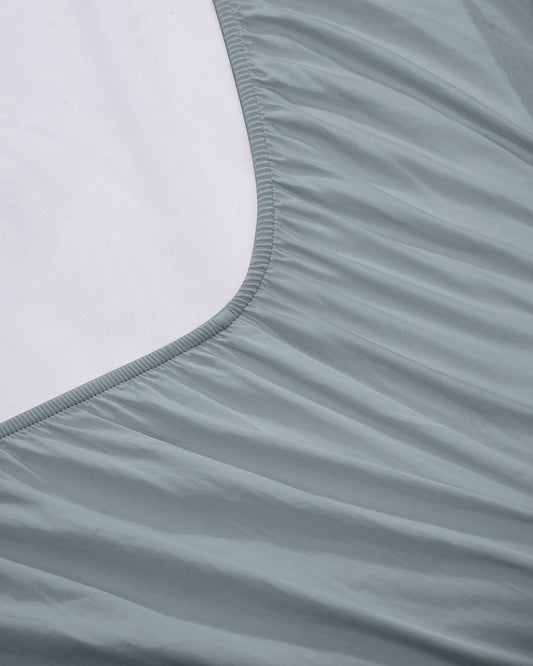 Fitted Sheet - Silver Blue