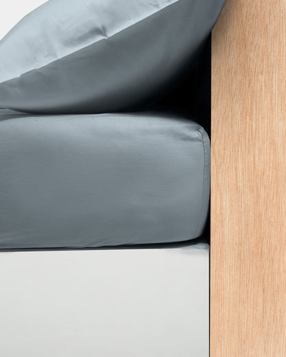 Fitted Sheet - Silver Blue