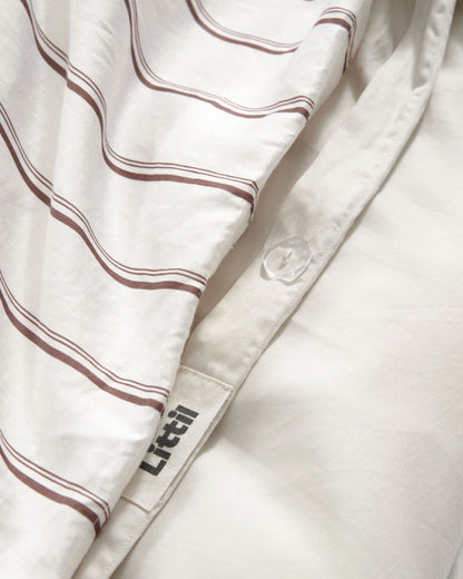Duvet Cover - Pajama Stripes In Oak