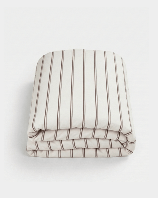 Duvet Cover - Pajama Stripes In Oak