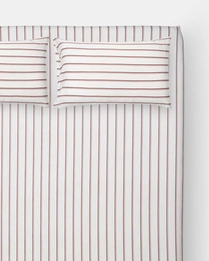 Fitted Sheet Set - Pajama Stripes in Oak