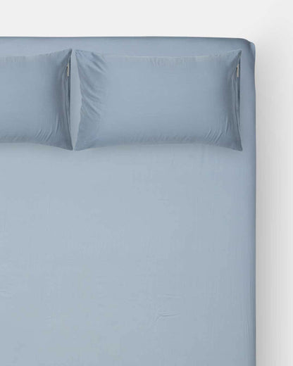 Fitted Sheet Set - Silver Blue