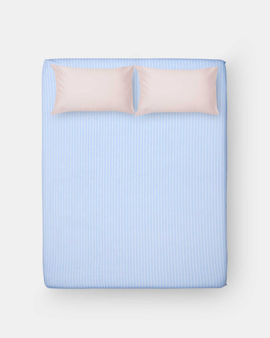 Fitted Sheet Set - Sleepover Blue & Agnes Pink