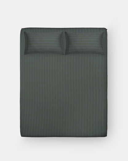 Fitted Sheet Set - Pajama Stripes in Forest