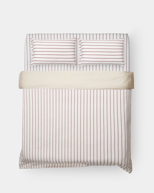 Full Bedding Set - Pajama Stripes in Oak